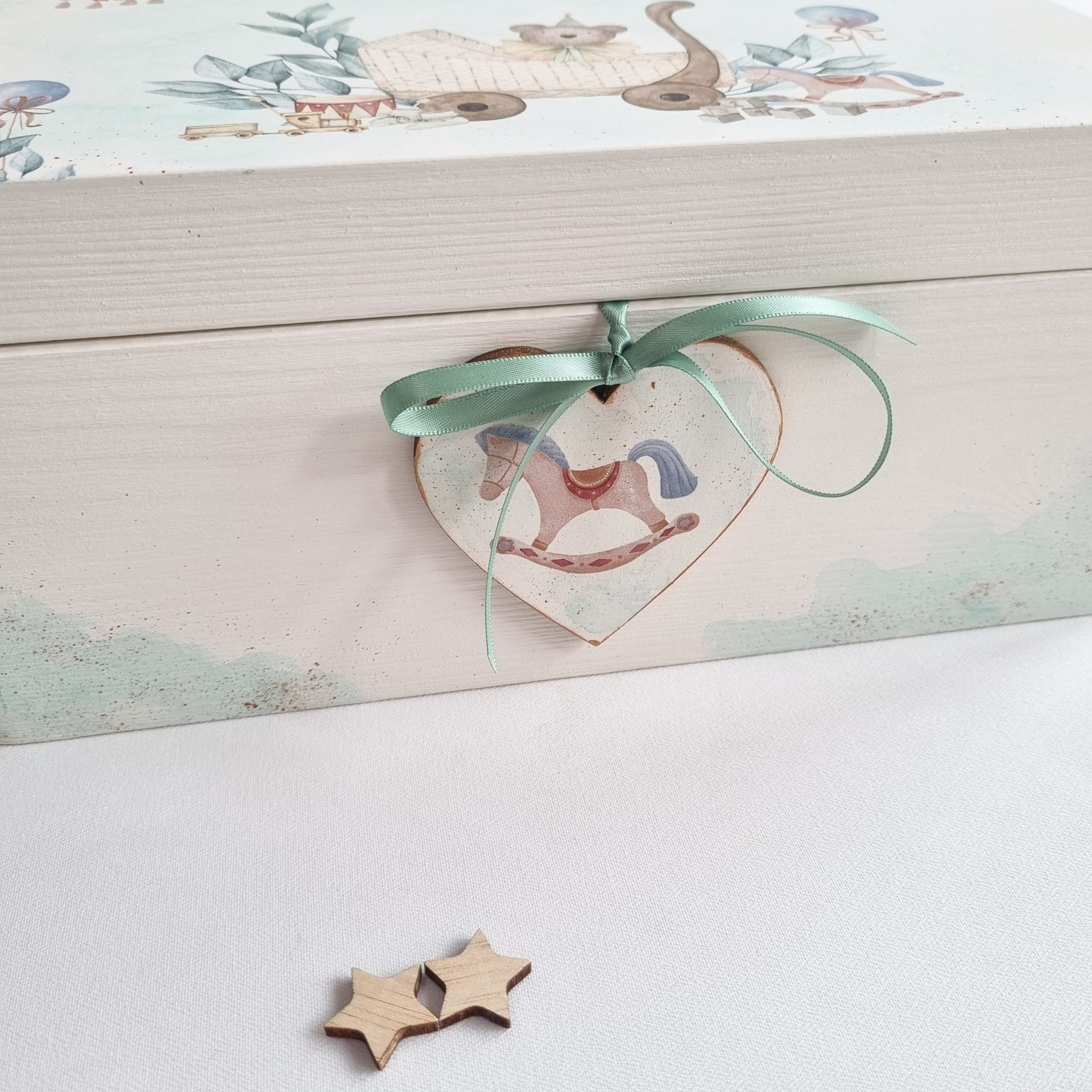 Trusou botez complet cu Lumânare și Cutie Amintiri - Urs - imagine 4